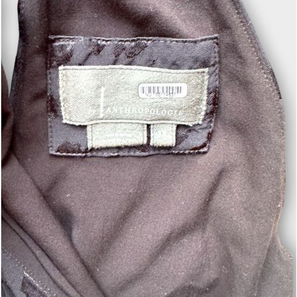 By Anthropologie Halter Neck Mini Dress Black Leopard Print 1X - Picture 4 of 12